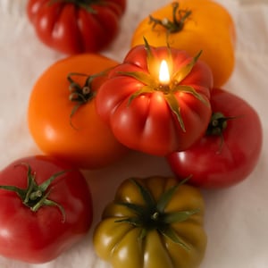 Tomato candles, Food Candles, Real Fruit Vegetables Candles, Garden Lover Gift, Handmade Beeswax Candles Table Centerpiece