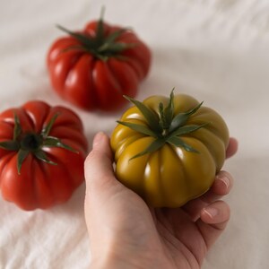 Tomato candles, Food Candles, Real Fruit Vegetables Candles, Garden Lover Gift, Handmade Beeswax Candles Table Centerpiece