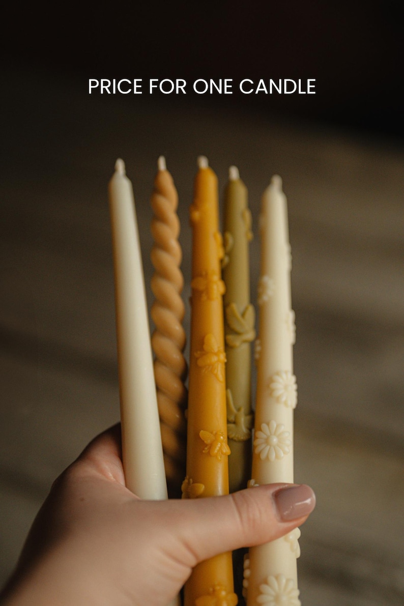 Taper Candles Beeswax, Candlesticks, Colored Tapers, Decorative Bird Candles, Dinner Taper Candle, Wedding Festive Candles