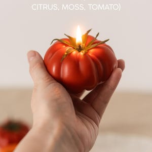 Tomato candles, Food Candles, Real Fruit Vegetables Candles, Garden Lover Gift, Handmade Beeswax Candles Table Centerpiece