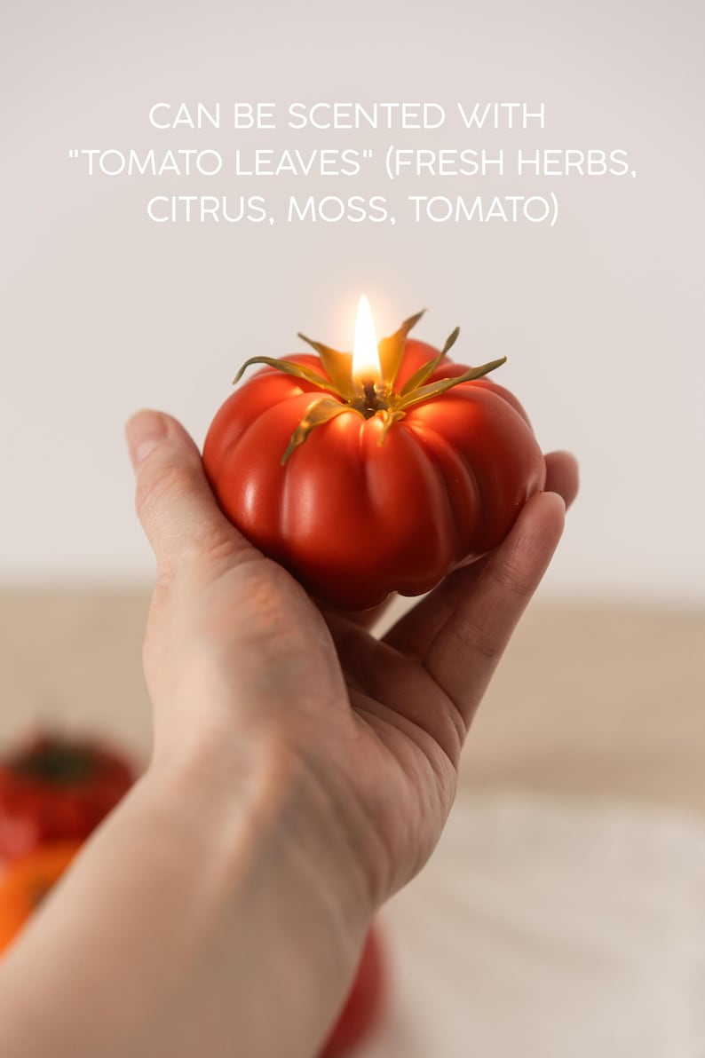 Tomato candles, Food Candles, Real Fruit Vegetables Candles, Garden Lover Gift, Handmade Beeswax Candles Table Centerpiece