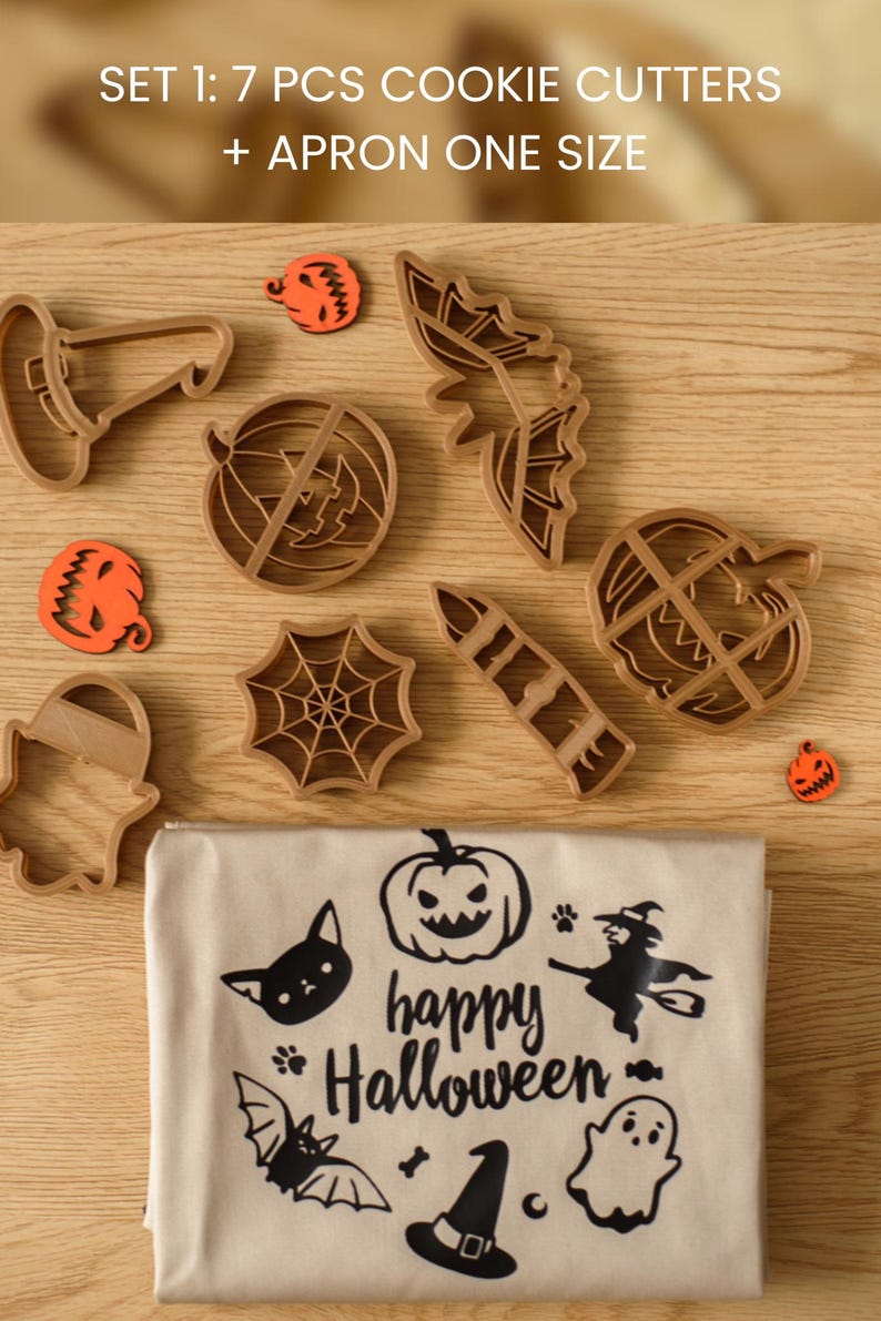 Halloween Cookie Cutters, Pumpkin Cookie Cutter Set, Cookie Stamp, Halloween Gift Box, DIY Cookie Kit, Ghost Finger Cookie Cutter