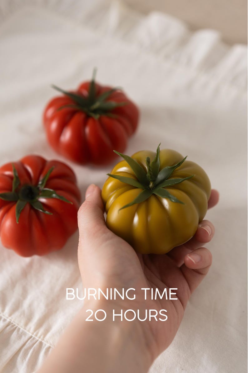Tomato candles, Food Candles, Real Fruit Vegetables Candles, Garden Lover Gift, Handmade Beeswax Candles Table Centerpiece