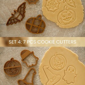 Halloween Cookie Cutters, Pumpkin Cookie Cutter Set, Cookie Stamp, Halloween Gift Box, DIY Cookie Kit, Ghost Finger Cookie Cutter