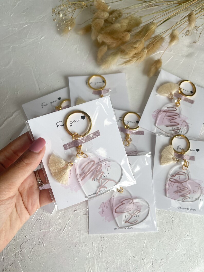 Bulk Custom Acrylic Keychain Personalized Keyring Heart Etsy