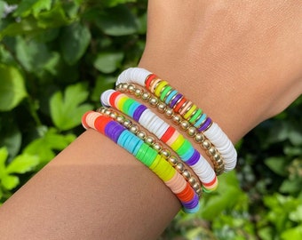 Pride Bracelet for Men and Women, Gay Lesbian Bisexual Bi Transgender bracelet, rainbow loom bracelet, Rainbow Pride bracelet, gay gift