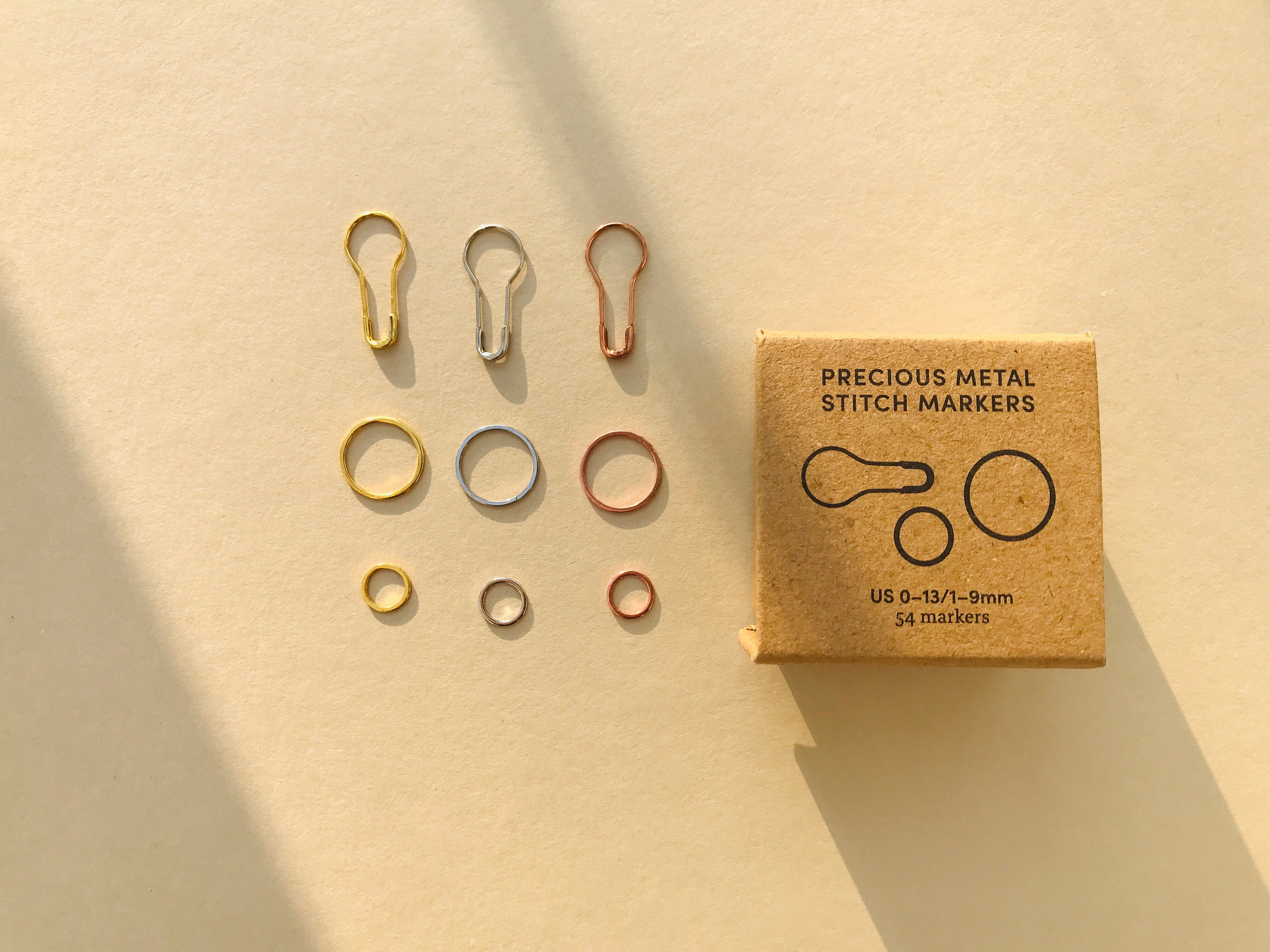 COCOKNITS Precious Stitch Markers in Silver Gold Copper 