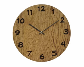 Horloge murale en bois - Stromberg | horloge en bois | horloge murale en bois | montre boi | horloge murale en chêne | wanduhr | wanduhr eiche | wanduhr holz