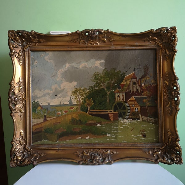 Antique Oil Painting Etsy
