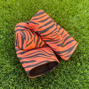Tiger Stripe Golf Driver, Fairway & Hybrid Headcovers inspired by Tiger Woods image 1