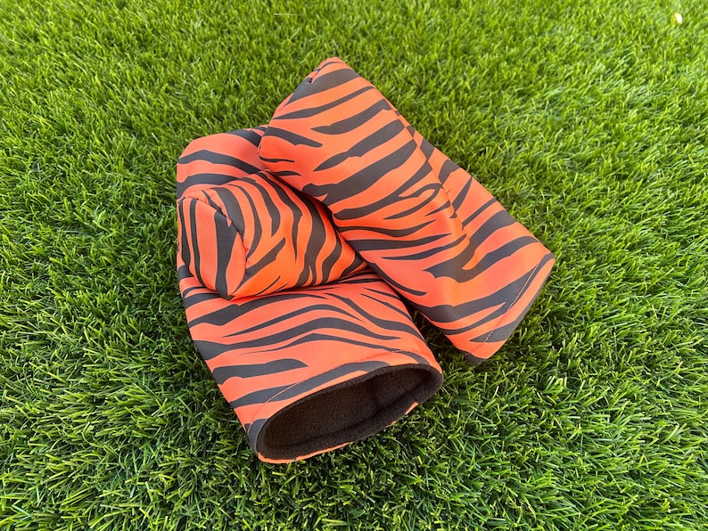 Tiger Stripe Golf Driver, Fairway & Hybrid Headcovers inspired by Tiger Woods image 1