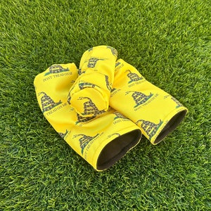 Don&#39;t Tread On Me Gadsden Flag Golf Driver, Fairway, Hybrid Headcover