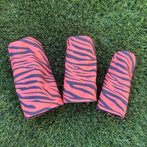 Tiger Stripe Golf Driver, Fairway & Hybrid Headcovers inspired by Tiger Woods image 2