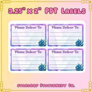 Crystal Please Deliver To Stickers: Snail Mail Labels, 3.25" x 2"