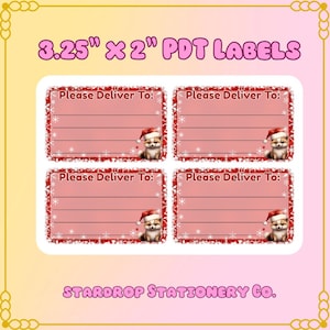 Winter Fox Please Deliver To Stickers: Snail Mail Labels (3.25” x 2”)