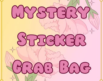 Mystery Sticker Grab Bag: Laminated Die Cut Stickers, Pack of 5 or 10