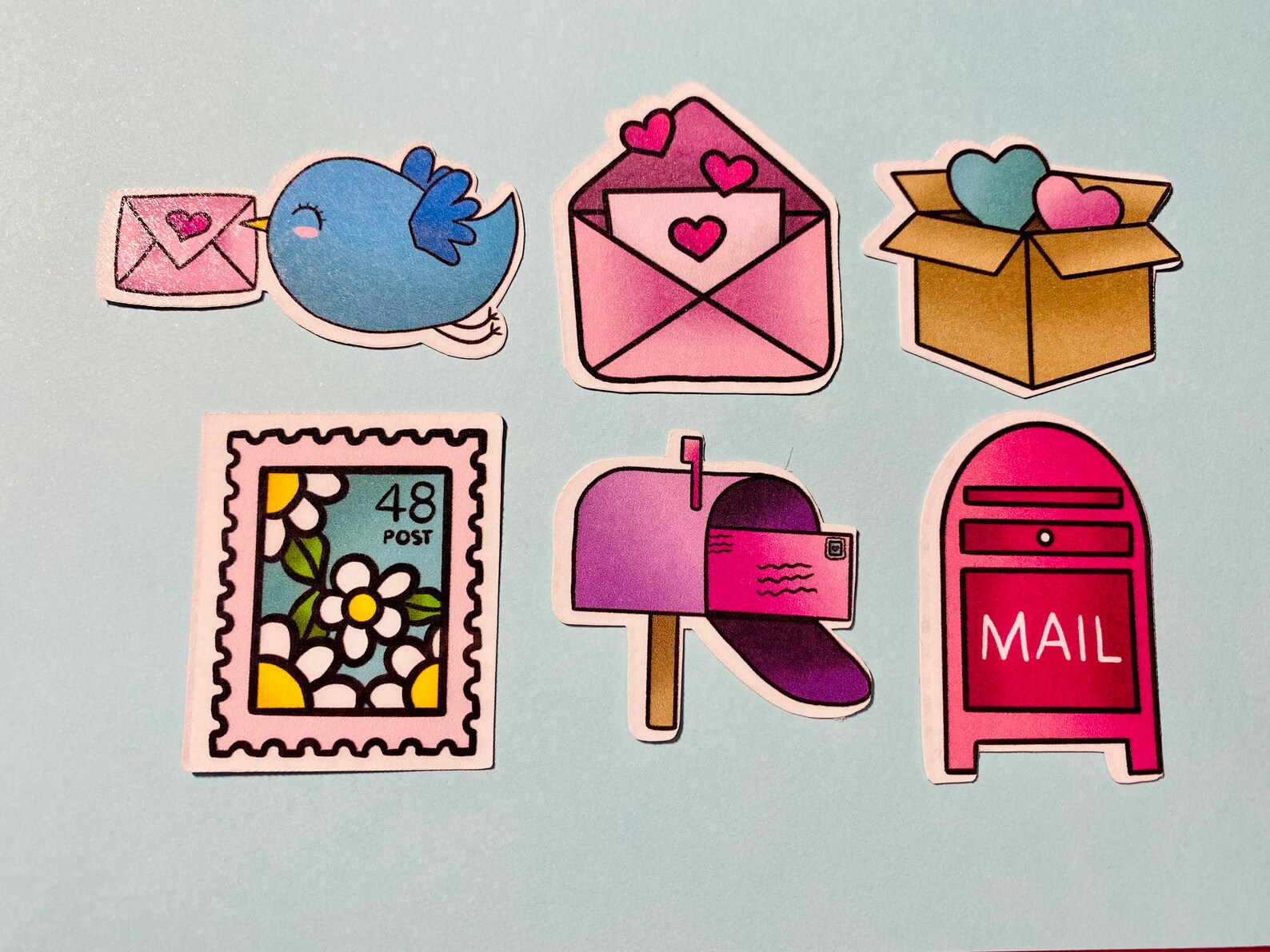 Postal Mail Sticker Set Etsy