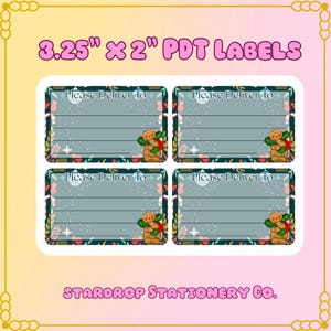 Gingerbread Man Please Deliver To Stickers: Snail Mail Labels (3.25” x 2”)