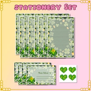 St. Patrick's Day Stationery Set | Clover Letter Writing