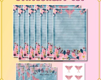 GirlZone Set di Carta da Lettere Unicorno Cosmic Galaxy per Bambina
