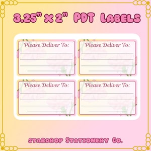 Pink Peony Please Deliver To Stickers: Snail Mail Labels (3.25" x 2")