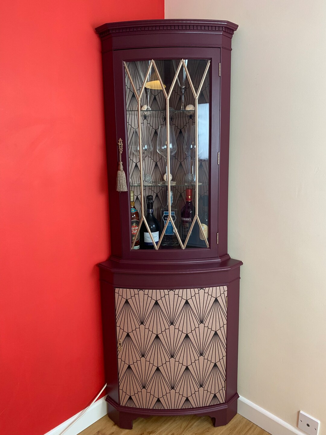 Vintage Drinks Corner Display Purple With Art Deco Etsy