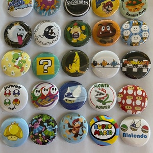 NINTENDO choose your own pack! Create your own pack from these buttons! Good for gifts or party favors!