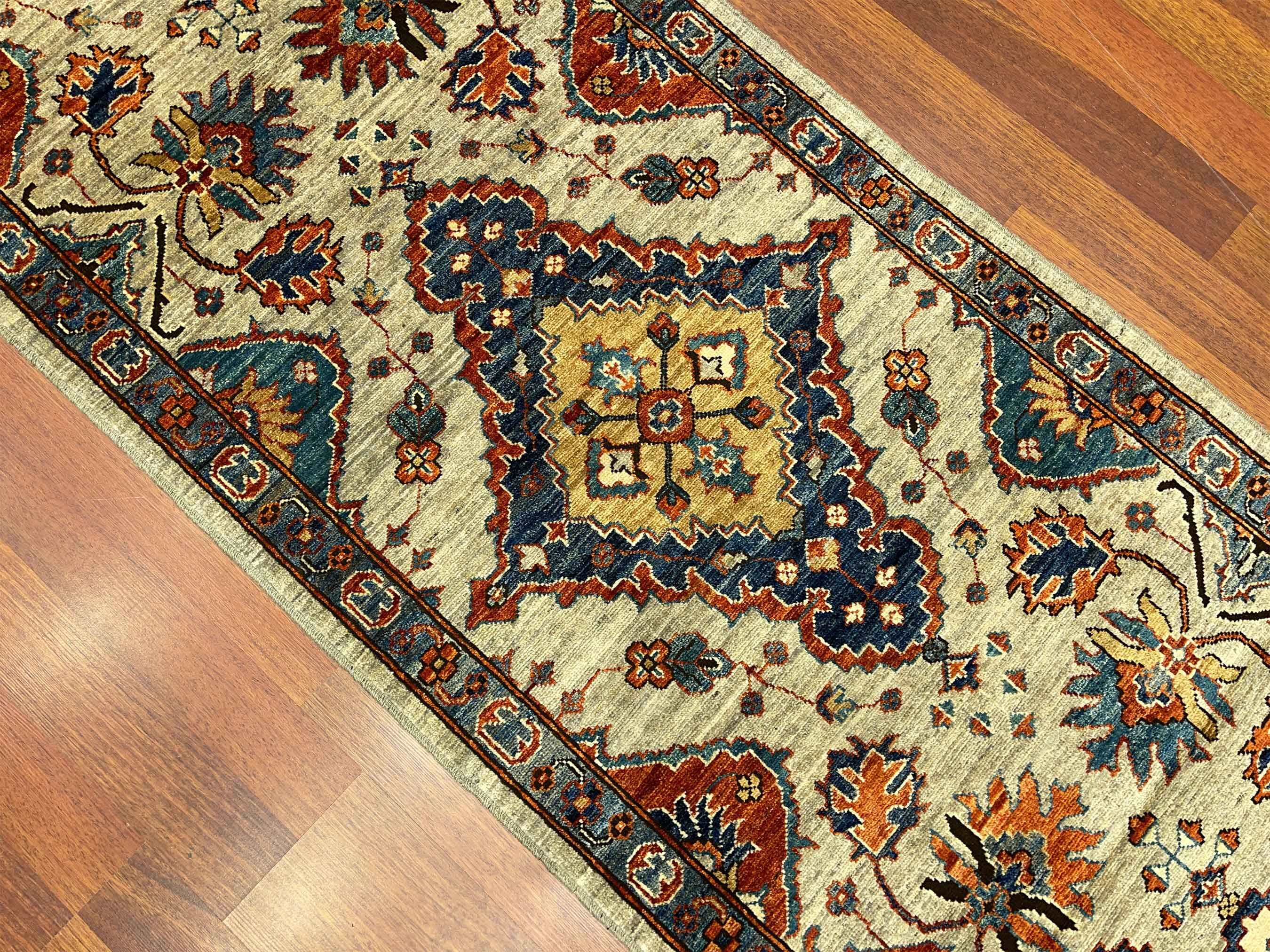 12 ft. Handmade tribal runner rug Gray hallway rug Kitchen Etsy