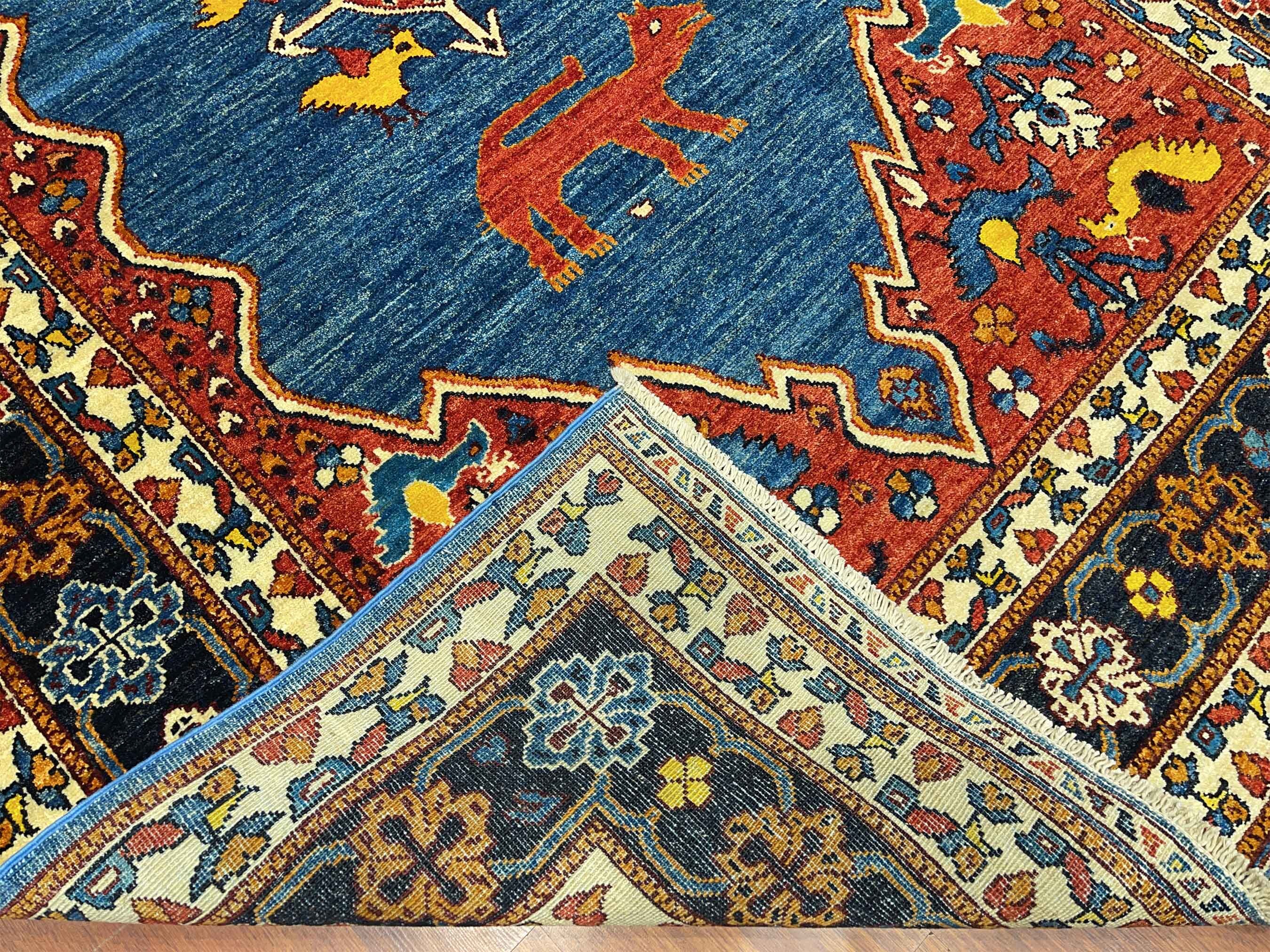 5x7 ft. Handwoven Blue Tribal Rug 100 Organic and Natural Etsy