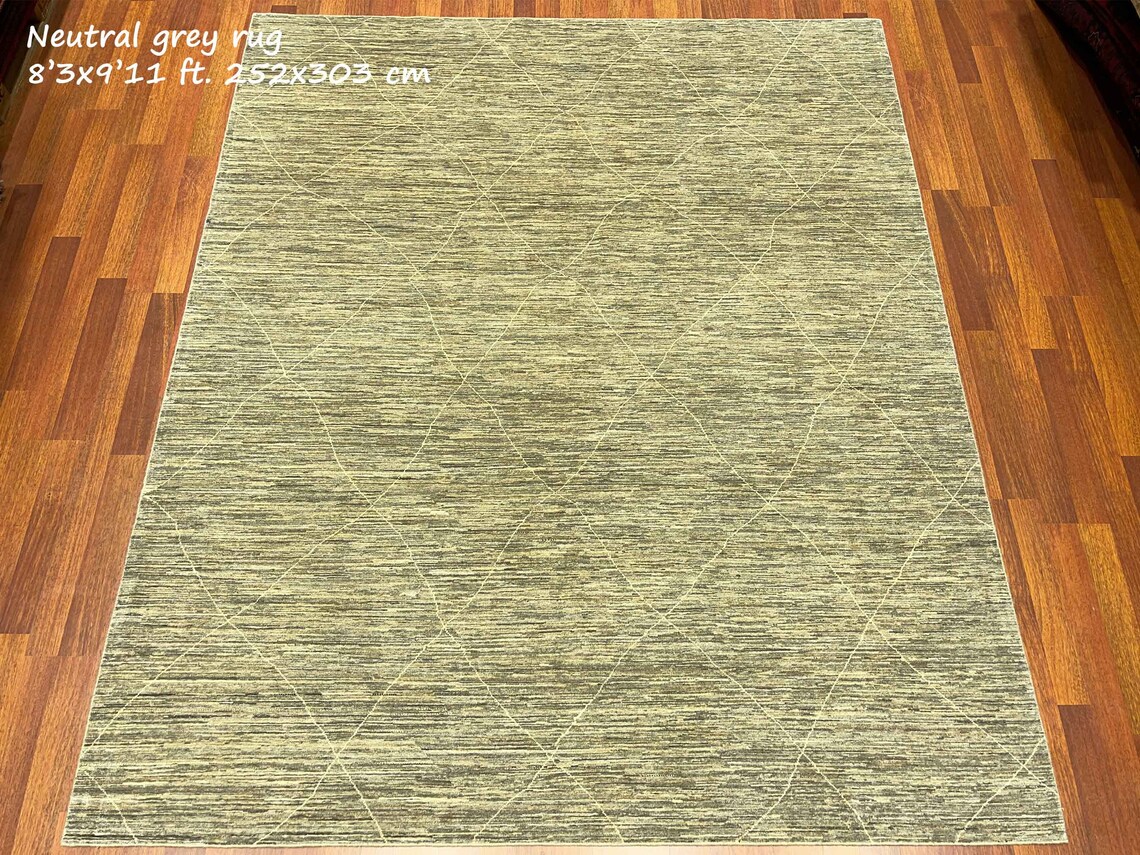 8x10 ft. Handgemachter Teppich aus Afghanistan Grauer | Etsy