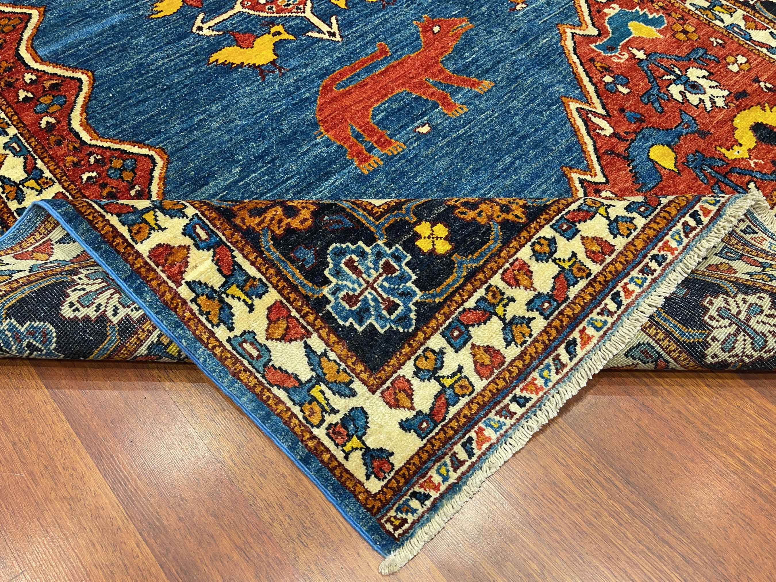 5x7 ft. Handwoven Blue Tribal Rug 100 Organic and Natural Etsy