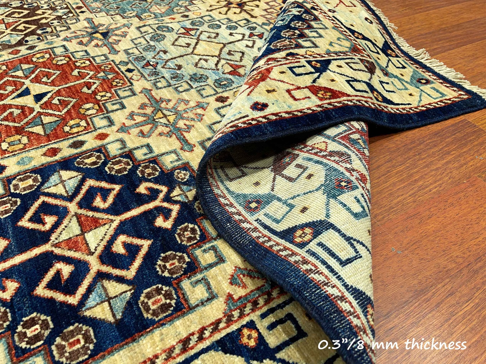 6x6 ft. Handmade Caucasian rug Square rug Geometric rug Etsy