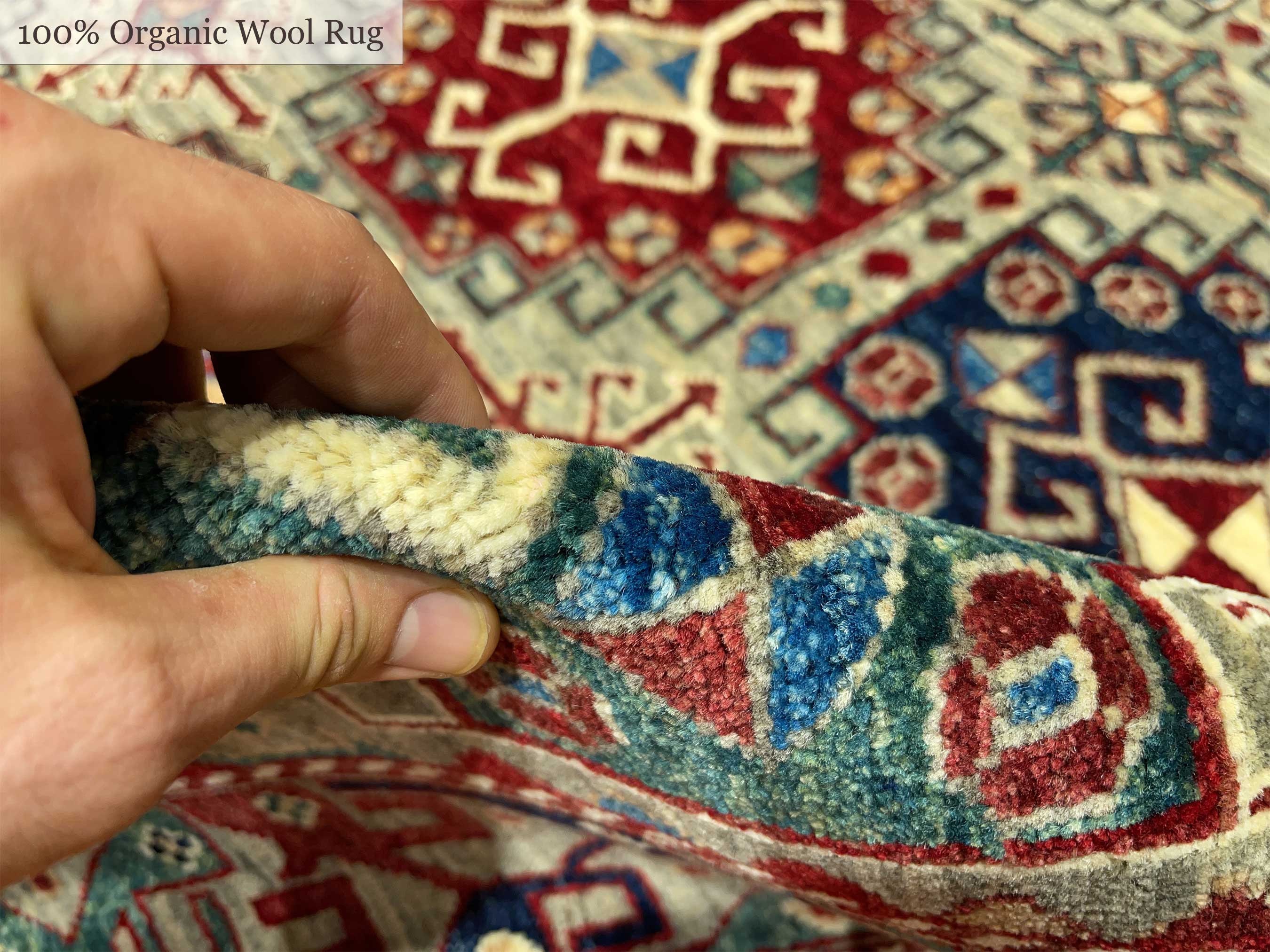 Kaukasischer Teppich Quadratischer Teppich Geometrischer | Etsy