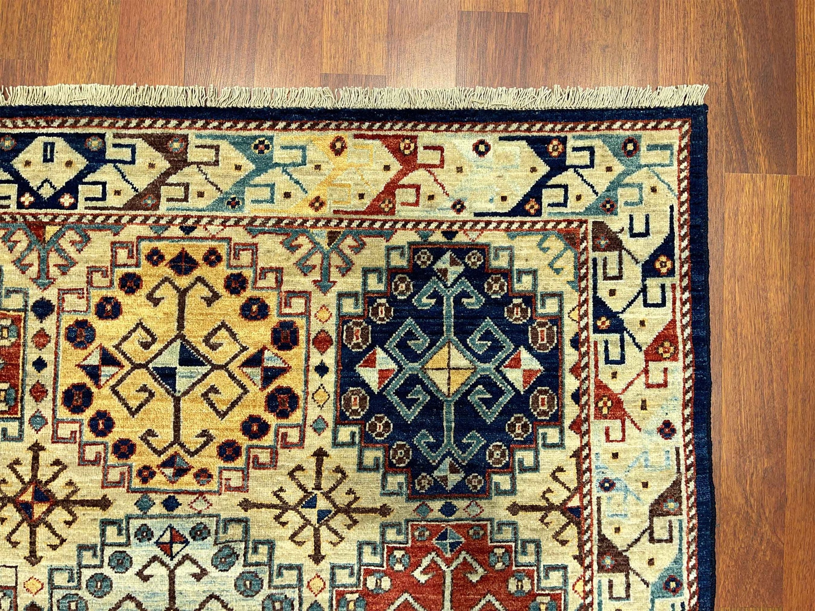 6x6 ft. Handmade Caucasian rug Square rug Geometric rug Etsy