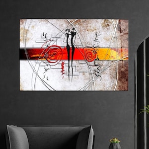 Tempered Glass Wall Art, Pop Art Glass Art, Banksy Wall Decor, Panoramic Wall Art, 3D Abstract Glass Wall Art, Large Glass Wall Art,
