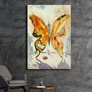 Salvador Dali Venus Butterfly, Salvador Dali Wall Art, Salvador Dali Poster, Salvador Dali Print, Master Piece Canvas Wall Art, Dali Canvas