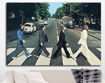 The Beatles Abbey Road Canvas, The Beatles Poster, Beatles Canvas Wall Art, Music Band Wall Art, The Beatles Canvas, Abbey Road Album Cover