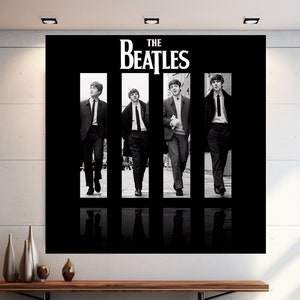 The Beatles Poster, The Beatles Album Cover, Beatles Wandkunst, Leinwand Wandkunst, Extra Large Wandkunst, Gehärtetes Glas Wandkunst