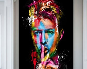 David Bowie Portrait Canvas, David Bowie Portrait Poster, David Bowie, David Bowie Pop Art, Graffiti Street Canvas, David Bowie Canvas