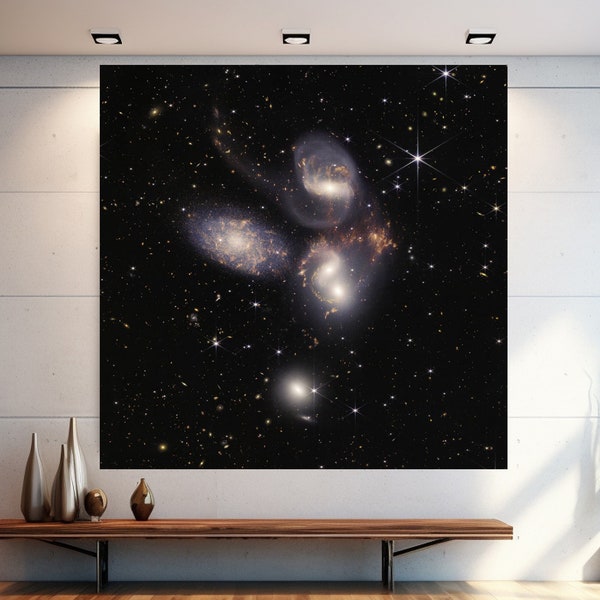Quinet de la Nasa Stephan, télescope spatial de la Nasa, art mural moderne, art mural extra large, art mural en verre trempé, art mural sur toile