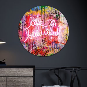 Tempered Glass Wall Art, Pop Art Glass Art, Banksy Wall Decor, Panoramic Wall Art, 3D Abstract Glass Wall Art, Large Glass Wall Art,