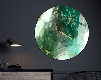 Tempered Glass Wall Art, Marble Wall Decor, Alcohol ink Wall Art, Panoramic Wall Art, 3D Abstract Glass Wall Art, Large Glass Wall Art,