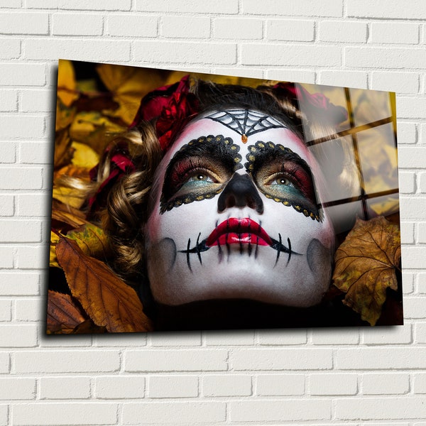 Joker Glass Wall Art Etsy