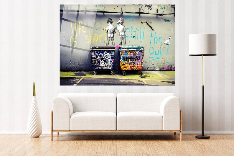 Banksy Life is Short Banksy Wall Art Graffiti Street Art Etsy