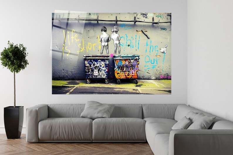 Banksy Life is Short Banksy Wall Art Graffiti Street Art Etsy