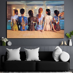 Catálogo trasero de Pink Floyd, cartel de Pink Floyd, lienzo de Pink Floyd, arte de pared de banda musical, listo para colgar