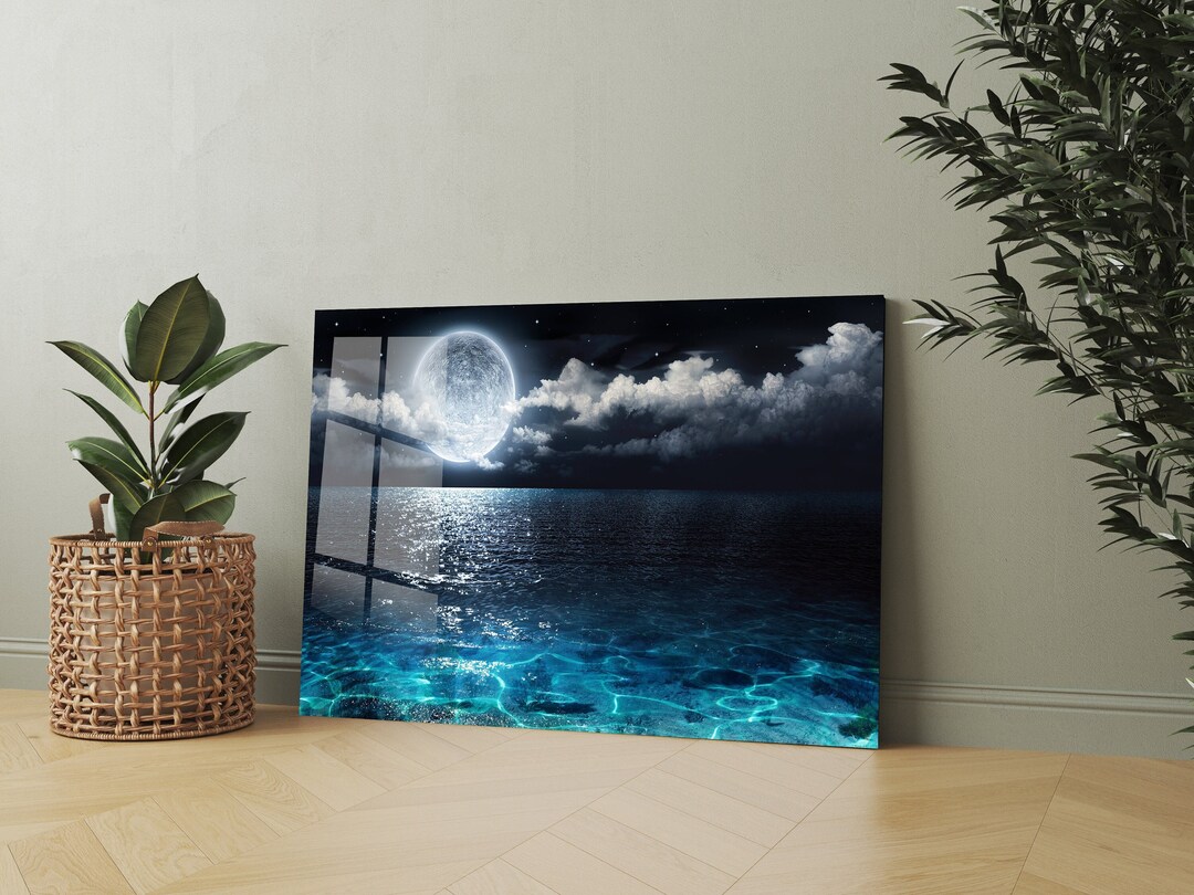 Tempered Glass Wall Art, Sea Glass Wall Art, Glass Wall Decor