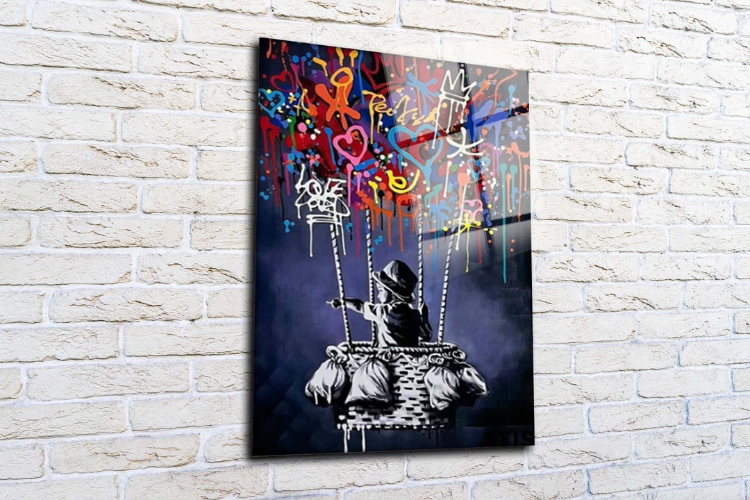 Wall Clock Flying Balloon カリモク BANKSY Wall Clock Flying Balloon カリモク BANKSY Wall Clock Flying