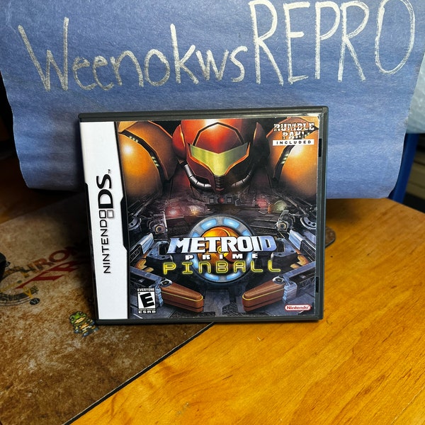 Metroid Prime Pinball REPRODUCTION CASE No Game! Nintendo DS