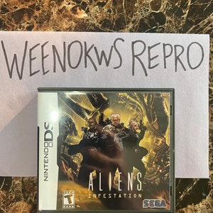 Aliens Infestation REPRODUCTION CASE No Game! Nintendo Ds